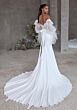 Mori Lee 2957 Aine Virago Sleeve Plunging Neck Bridal Dress
