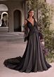 Mori Lee 2958 Xochi Drop Waist Draped Sleeve Bridal Dress