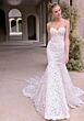 Mori Lee 2959 Theodosia Watteau Train Mermaid Lace Bridal Dress