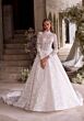 Mori Lee 2962 Delia Mandarin Collar Long Sleeve Bridal Dress