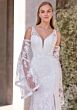 Mori Lee 2974 Tem Bell Sleeve Plunging V-Neck Bridal Gown