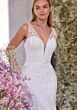 Mori Lee 2974 Tem Bell Sleeve Plunging V-Neck Bridal Gown