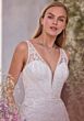 Mori Lee 2974 Tem Bell Sleeve Plunging V-Neck Bridal Gown