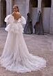 Mori Lee 2975 Cordia Puff Sleeve Removable Peplum Bridal Gown