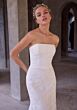 Mori Lee 2976 Sen Watteau Train Strapless Fit And Flare Bridal Gown