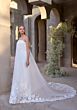 Mori Lee 2978 Calandra Straight Neck Embroidered Overlay Bridal Gown