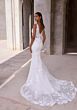 Mori Lee 2985D Fiora Sleeveless V-Back Floral Applique Bridal Gown