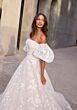 Mori Lee 2987 Callyso Puff Sleeve Floral Embroidered Bridal Gown