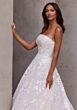 Mori Lee 2987 Callyso Puff Sleeve Floral Embroidered Bridal Gown