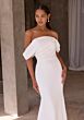 Mori Lee 2991 Zoe Removable Sleeve Draped Bodice Bridal Gown