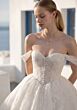 Mori Lee 1010060 Tulle Front Button Sweetheart Neck Lace Wedding Dress