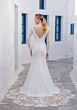 Mori Lee 1010065 Tiviane Long Sleeve Cutaway Lace Train Wedding Dress