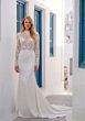 Mori Lee 1010069 Tindrae High Neck Crepe Overskirt Wedding Dress