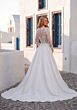 Mori Lee 1010069 Tindrae High Neck Crepe Overskirt Wedding Dress