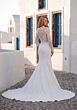 Mori Lee 1010069 Tindrae High Neck Crepe Overskirt Wedding Dress