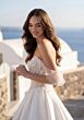 Mori Lee 1010070 Tahlene Corset Top Pleated Satin Skirt Wedding Dress