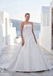 Mori Lee 1010077 Tovella Illusion Topper Strapless Satin Wedding Dress