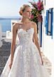 Mori Lee 1010083 Tovara Strapless Embroidered Satin Wedding Gown
