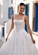 Mori Lee 1010084 Talis Basque Waist Lace Square Neck Wedding Gown