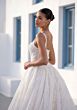 Mori Lee 1010084 Talis Basque Waist Lace Square Neck Wedding Gown