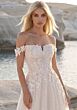 Mori Lee 1010101 Tatienne A-Line Lace Notched Neck Bridal Dress