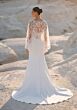 Mori Lee 1050029 Trin Fit-And-Flare Scalloped V-Neck Bridal Dress