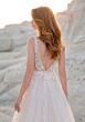 Mori Lee 1050031 Tulip V-Back Sleeveless Tulle Bridal Dress