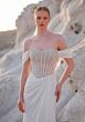 Mori Lee 1050034 Teodora Draped Chiffon Skirt Beaded Top Bridal Gown