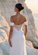 Mori Lee 1050036 Treville Illusion Slit Draped Charmeuse Bridal Gown