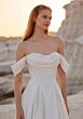 Mori Lee 1050038 Tobi Lace-Up Back High Slit Satin Bridal Gown