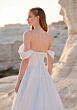 Mori Lee 1050038 Tobi Lace-Up Back High Slit Satin Bridal Gown