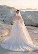 Mori Lee 1050039 Therese High Slit Scoop Neck Lace Bridal Gown
