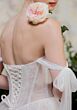 Mori Lee 1050039 Therese High Slit Scoop Neck Lace Bridal Gown