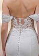 Mori Lee 1050042 Taryn Illusion Side Cutaway Train Crepe Bridal Gown