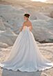 Mori Lee 1050043 Toulon Pleated Satin Skirt Scoop Neck Bridal Gown