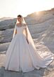 Mori Lee 1050044 Tyler Basque Waist Pleated Crepe Satin Bridal Gown