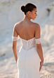 Mori Lee 1050047 Topaz Side Slit Draped Crepe Skirt Bridal Gown