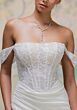 Mori Lee 1050047 Topaz Side Slit Draped Crepe Skirt Bridal Gown