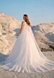 Mori Lee 1050055 Tivoli Cutout Back Sheer Side Satin Bridal Gown