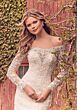 Mori Lee 8207 Karlee Off-The-Shoulder Long Sleeve Bridal Dress