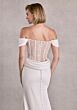Mori Lee 15105 Saylor Off-The-Shoulder Cowl Illusion Back Bridal Gown