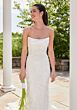 Mori Lee 2701 Sawyer Cowl Neck Sheer Train Wedding Dress