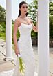 Mori Lee 2701 Sawyer Cowl Neck Sheer Train Wedding Dress