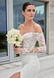 Mori Lee 2702 Soraya Lace Off-The-Shoulder Side Slit Wedding Dress