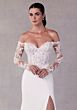 Mori Lee 2702 Soraya Lace Off-The-Shoulder Side Slit Wedding Dress