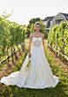 Mori Lee 2708 Sabrine Bow Neck Strapless Satin Wedding Dress