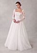 Mori Lee 2714 Seattle Basque Waist Removable Sleeve Wedding Dress