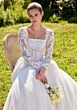Mori Lee 2714 Seattle Basque Waist Removable Sleeve Wedding Dress