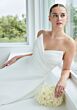 Mori Lee 2715 Siya Strapless V-Neck Organza A-Line Wedding Dress
