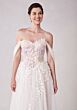 Mori Lee 2716 Sonnet Basque Waist Draped Sleeve Wedding Gown